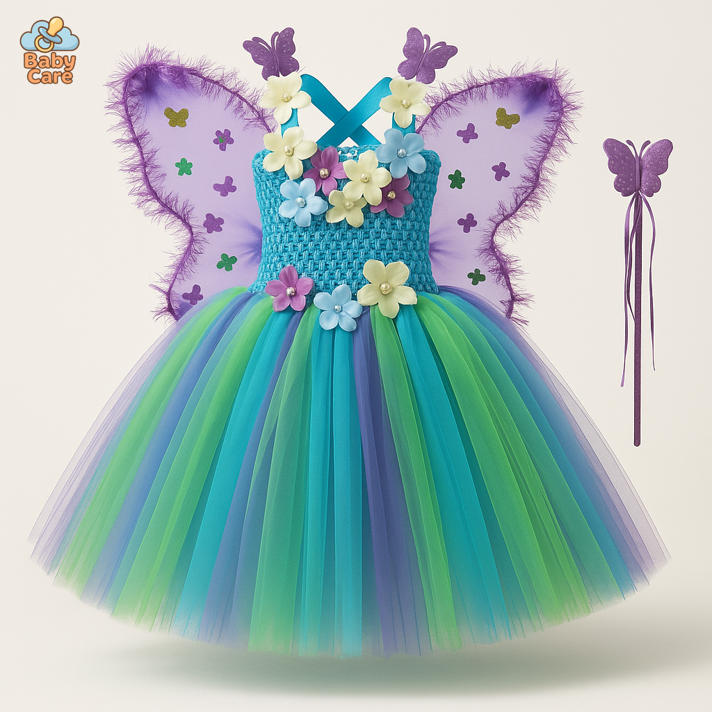 Déguisement fée Papillon Fille Tutu Magique - vue de face