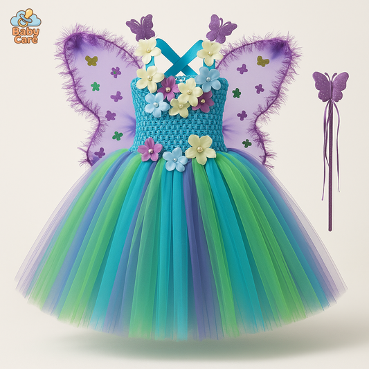 Déguisement fée Papillon Fille Tutu Magique - vue de face