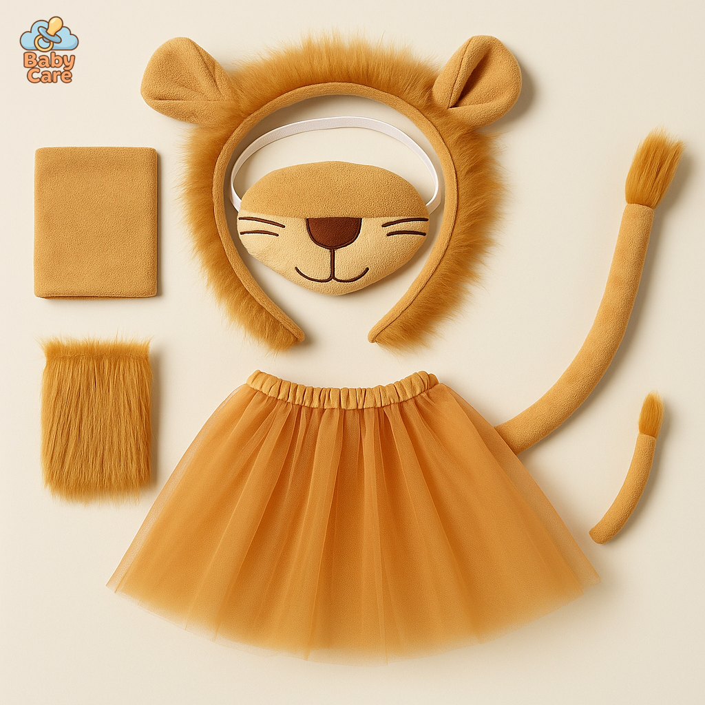 Déguisement Lion Enfant avec Jupe et Accessoires - vue de face