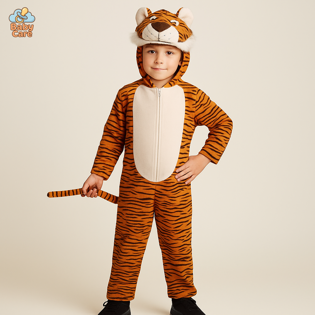 déguisement lion Enfant Combinaison Flanelle - vue de face