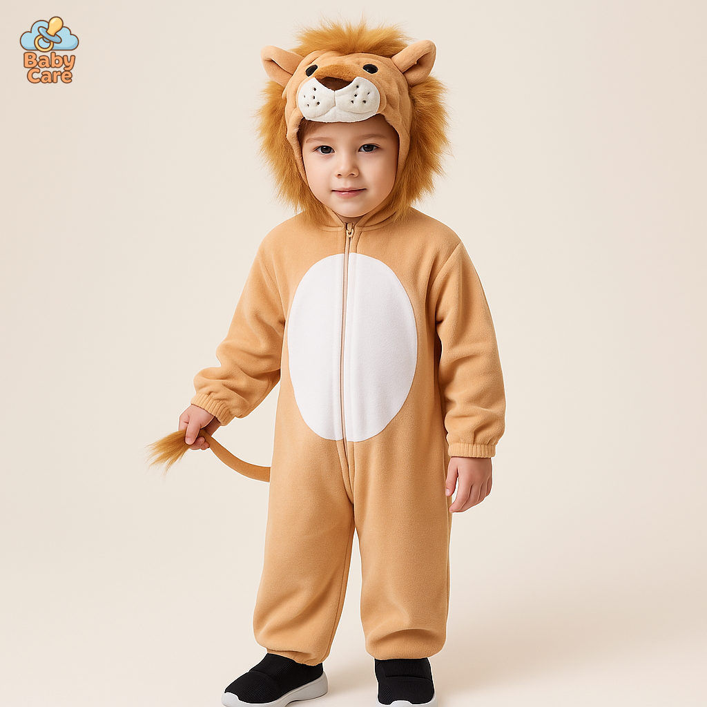 Déguisement Lion Enfant Combinaison Velours - vue de face