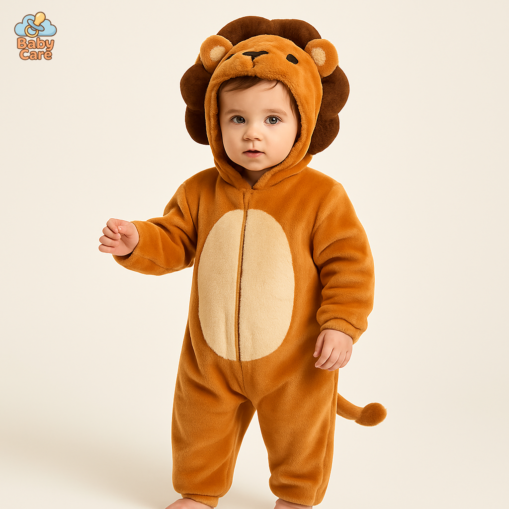 Déguisement Lion Pyjama Bébé Flanelle Doux - vue de face