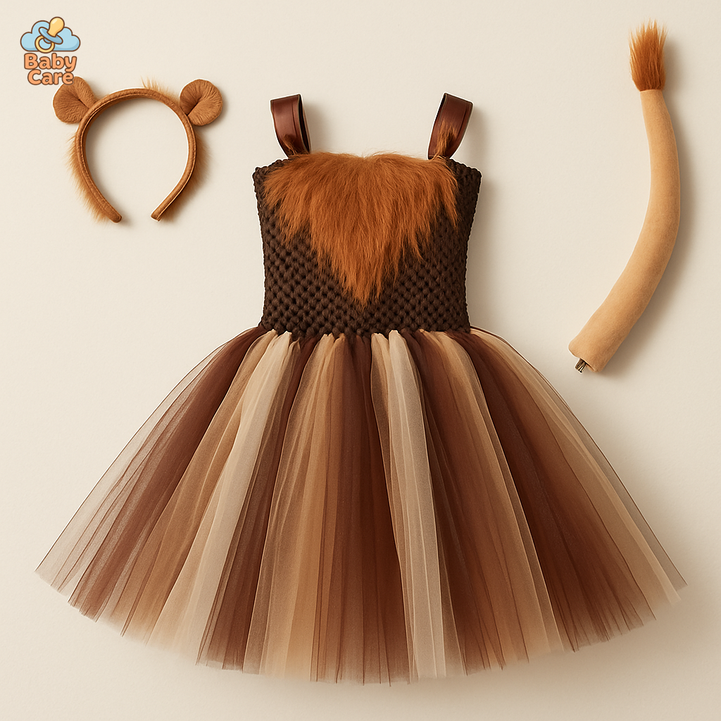 Déguisement Lion Tutu Fille avec Accessoires - vue de face