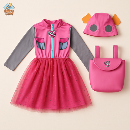 Déguisement pat patrouille fille avec accessoires - vue de face