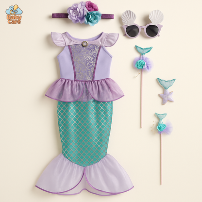 Déguisement Princesse Ariel Enfant Costume Anniversaire - vue de face