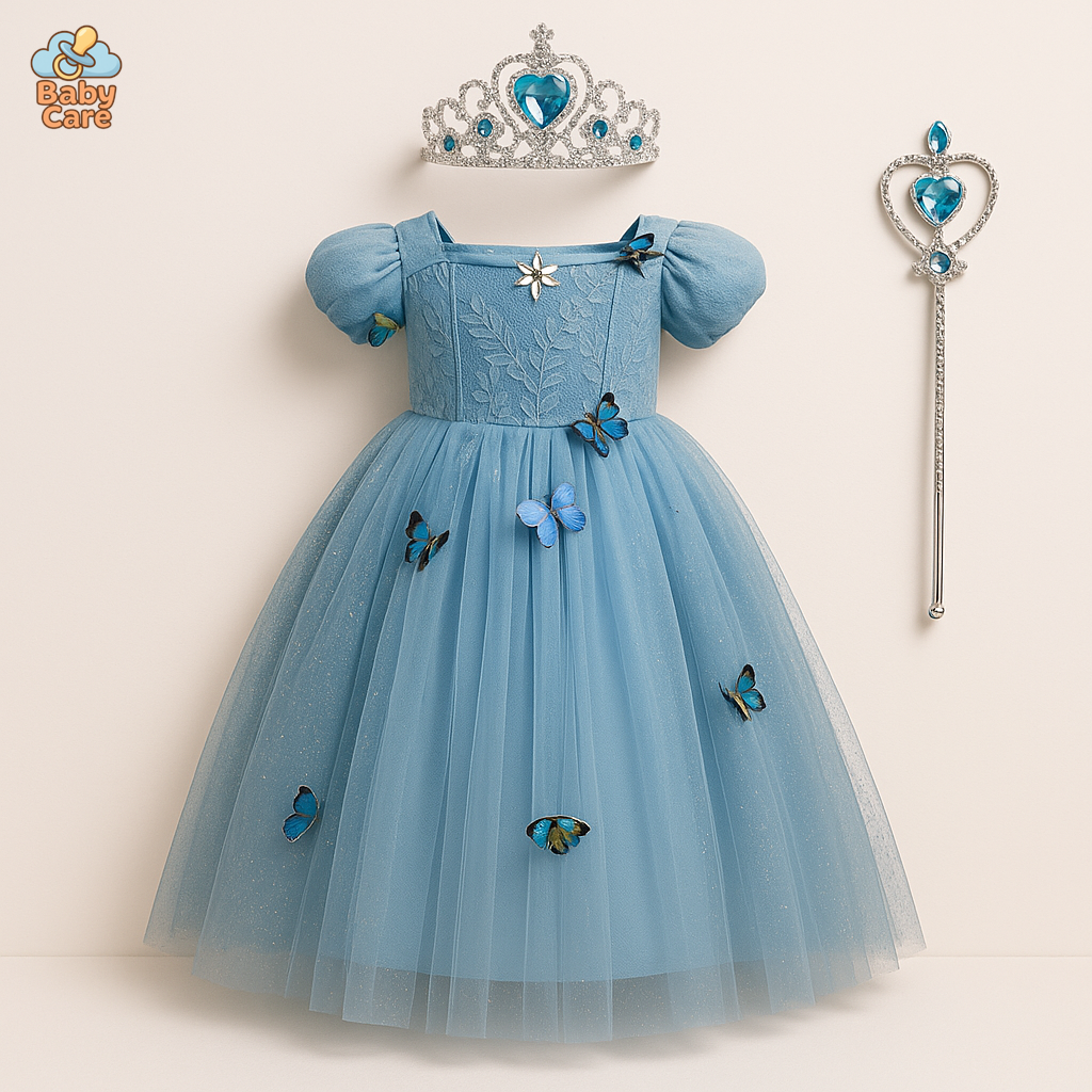 Déguisement princesse carnaval 4 à 10 ans - vue de face