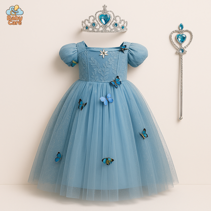 Déguisement princesse carnaval 4 à 10 ans - vue de face