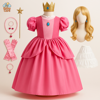 Déguisement Princesse Cosplay Peach Rose Enfant - vue de face