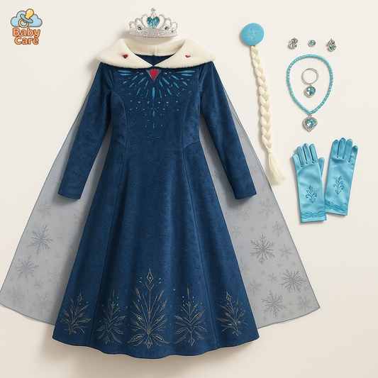 Déguisement Princesse Robe Elsa Anna Fille - vue de face