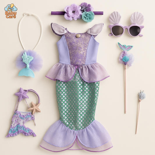 Déguisement Princesse Sirène Ariel Enfant Cosplay Féérique - vue de face