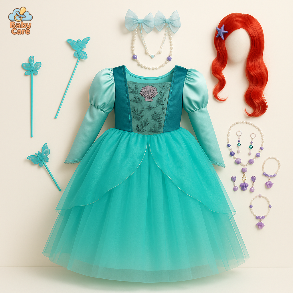 Déguisement Princesse Sirène Enfant Ariel Costume - vue de face