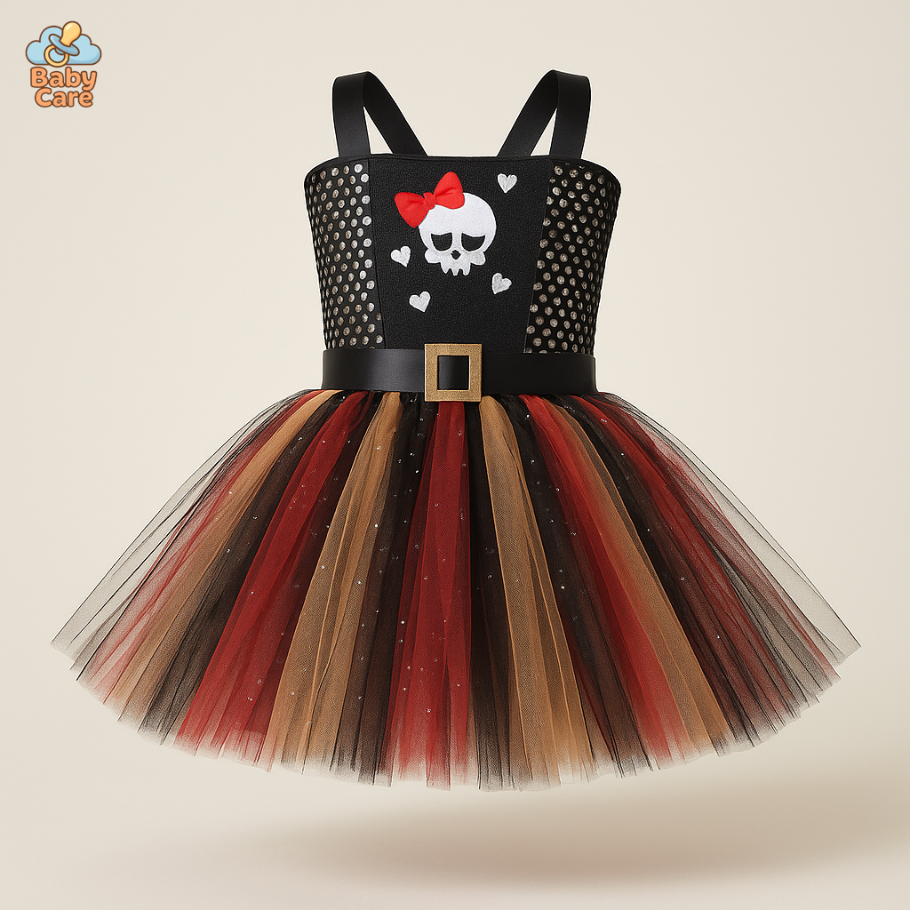 Déguisement robe pirate fillette halloween carnaval - vue de face