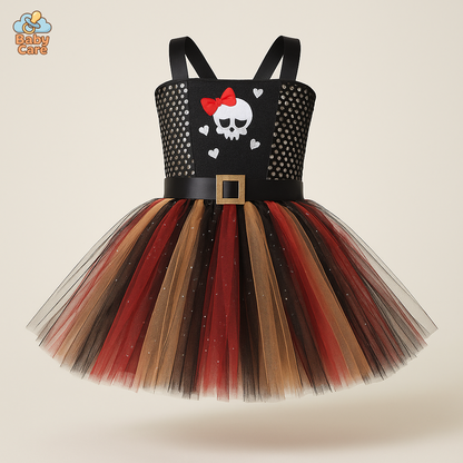 Déguisement robe pirate fillette halloween carnaval - vue de face