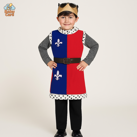 Déguisement roi Enfant Médiéval avec Cape - vue de face