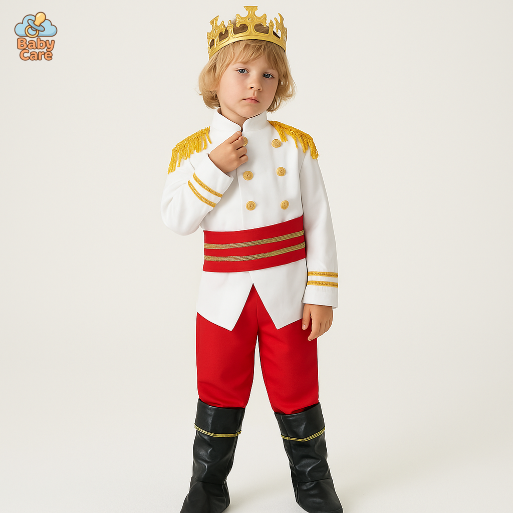 Déguisement roi Prince Enfant Médiéval Luxe - vue de face