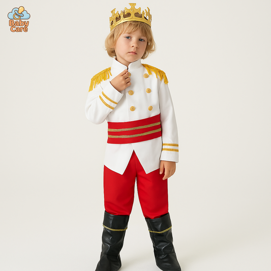 Déguisement roi Prince Enfant Médiéval Luxe - vue de face