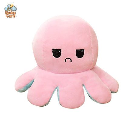 Peluche Poulpe Réversible Deux Couleurs à l'Humeur Changeante