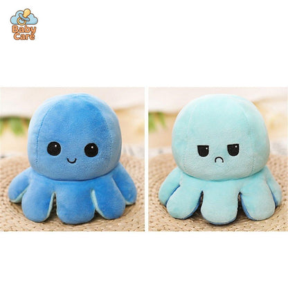 Peluche Poulpe Réversible Deux Couleurs à l'Humeur Changeante