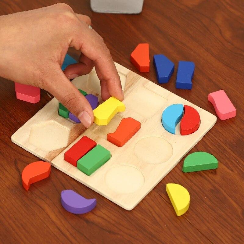 Montessori Puzzle 3D Formes Géométriques