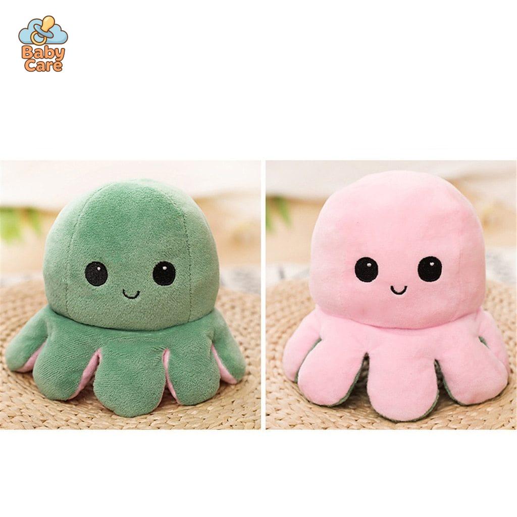 Peluche Poulpe Réversible Deux Couleurs à l'Humeur Changeante