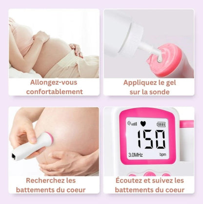 Doppler Fœtal – Appareil portable pour écouter les battements du cœur de bébé