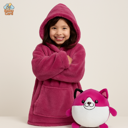 DoudouPops - Le doudou et sweat à capuche 2-en-1 - vue de face