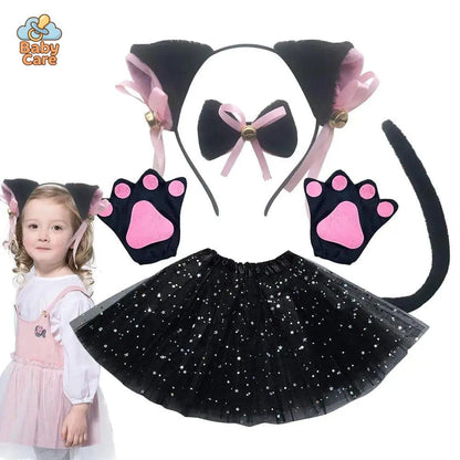 Déguisement Chat Set d'Accessoires Cosplay Enfant