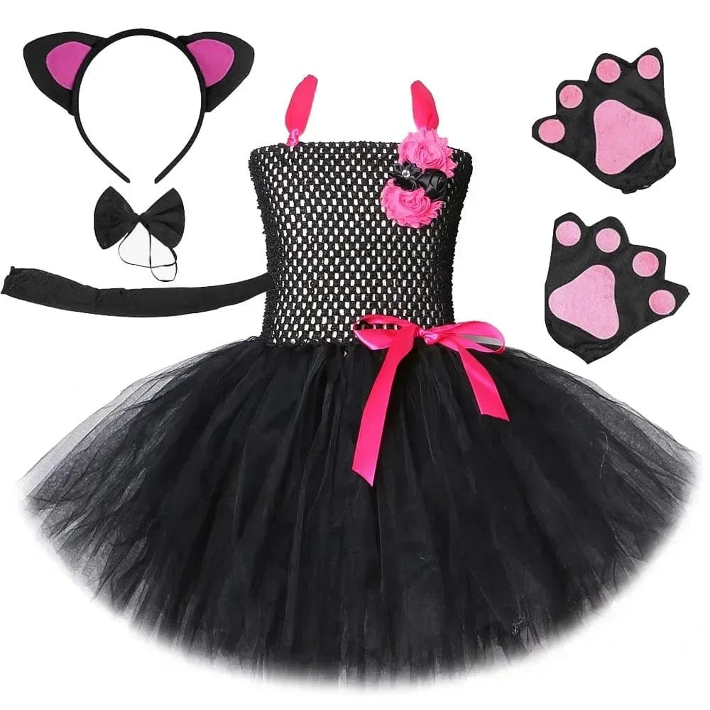 Déguisement Chat Noir Fille avec Tutu et Accessoires