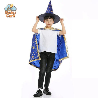 Déguisement de magicien Enfant Cape et Chapeau
