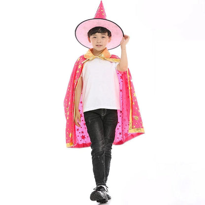 Déguisement de magicien Enfant Cape et Chapeau