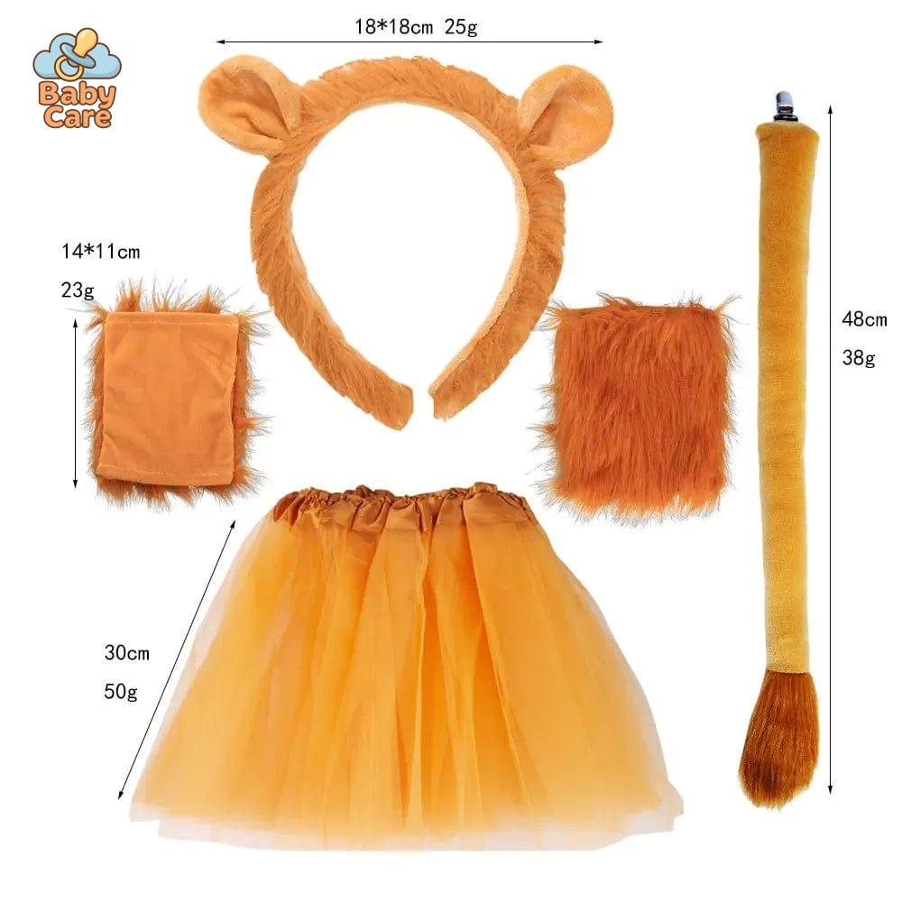 Déguisement Lion Enfant avec Jupe et Accessoires
