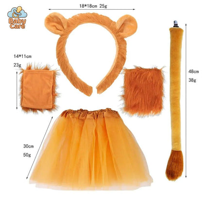 Déguisement Lion Enfant avec Jupe et Accessoires
