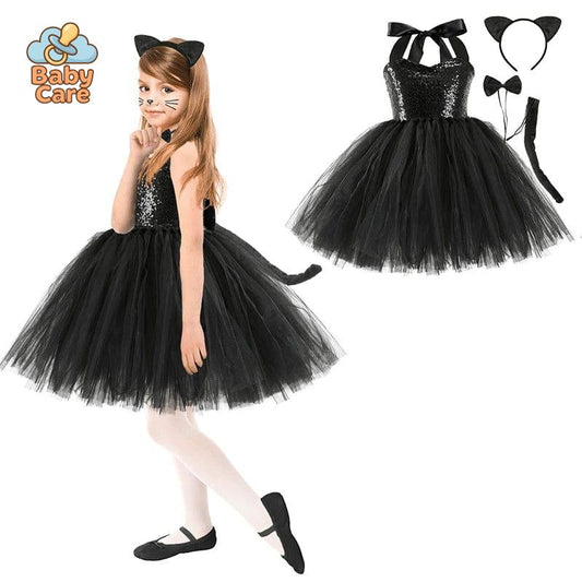 Déguisement Chat Noir Fille Tutu Halloween