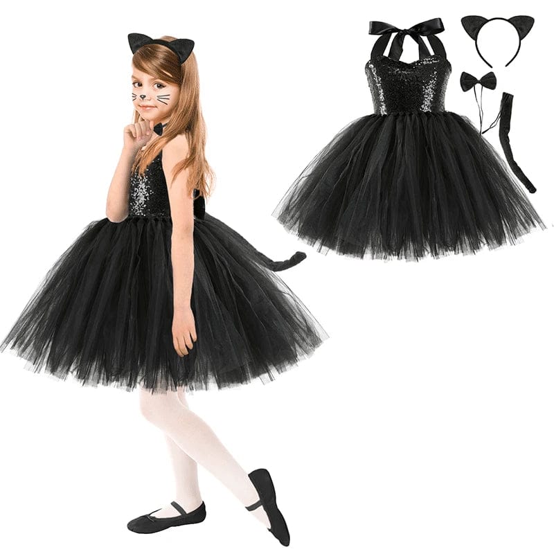 Déguisement Chat Noir Fille Tutu Halloween