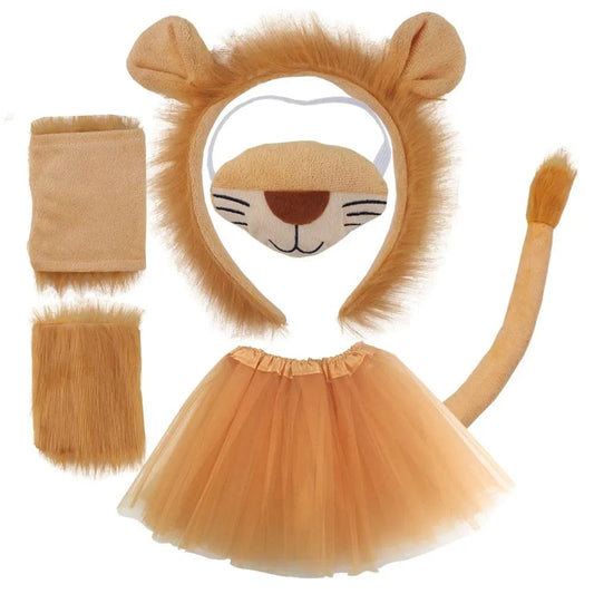 Déguisement Lion Enfant avec Jupe et Accessoires