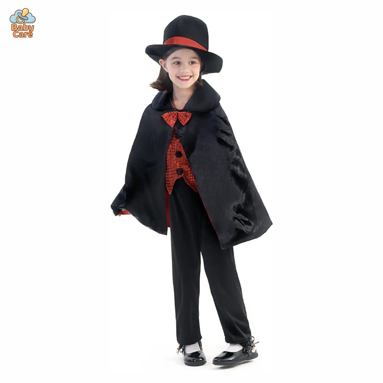 Déguisement de magicien Enfant avec Cape et Chapeau