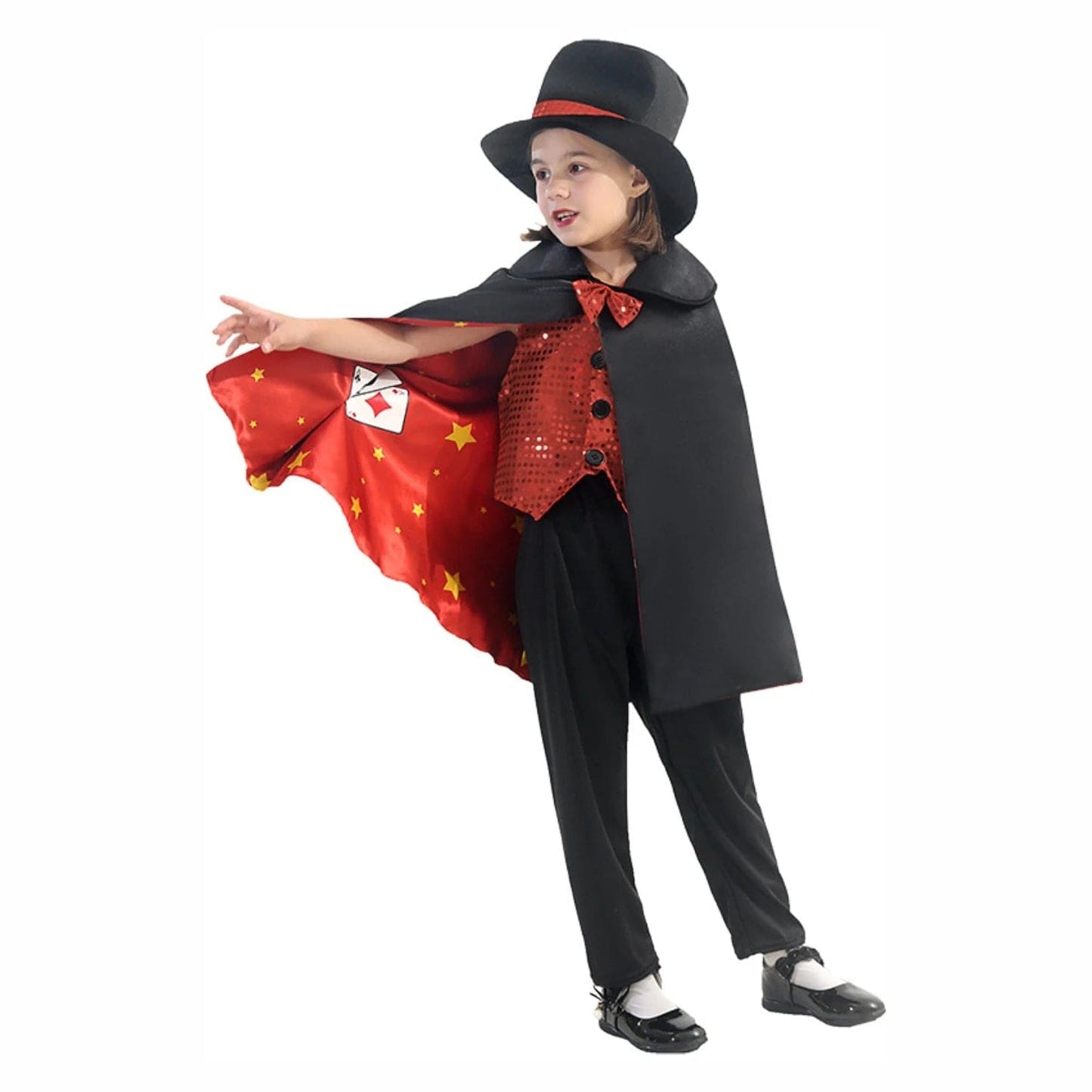 Déguisement de magicien Enfant avec Cape et Chapeau