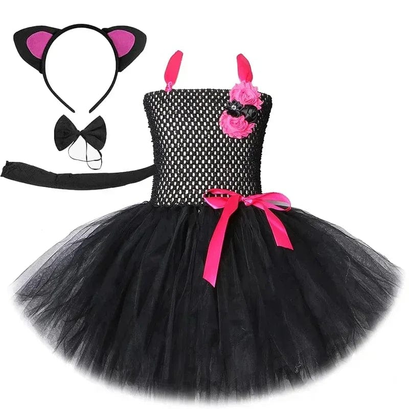 Déguisement Chat Noir Fille avec Tutu et Accessoires