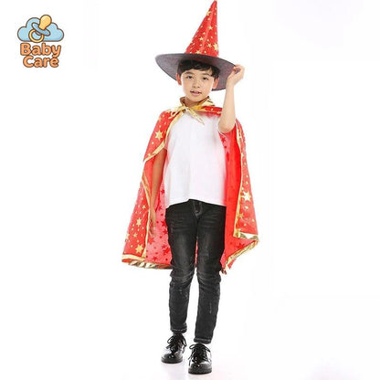 Déguisement de magicien Enfant Cape et Chapeau