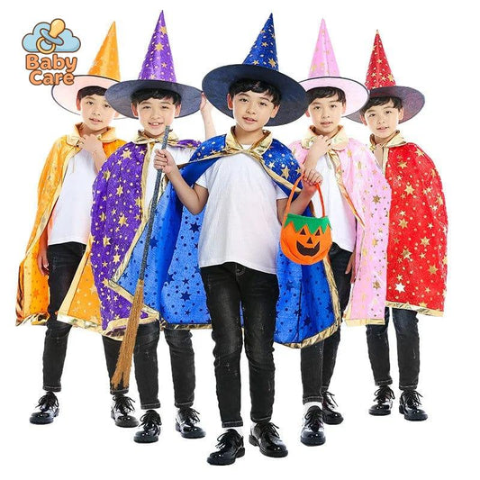 Déguisement de magicien Enfant Cape et Chapeau