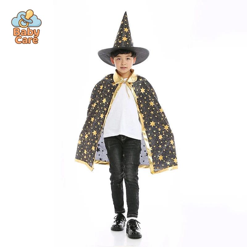 Déguisement de magicien Enfant Cape et Chapeau