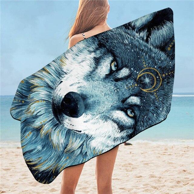 Grande serviette<br>de plage loup