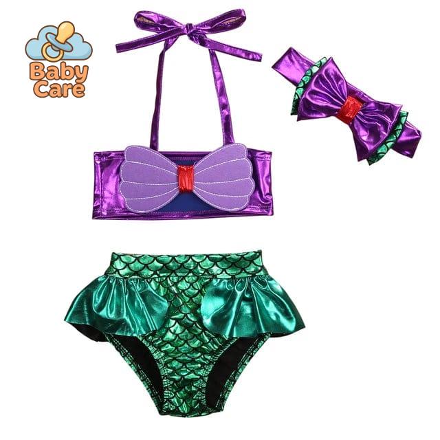 Maillot de bain bébé filles de 0 à 8 ans ensemble sirène