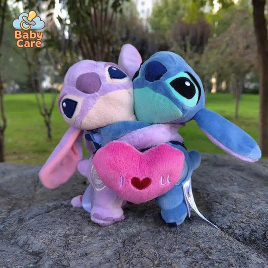 Peluche Stitch et Angel I Love You Duo