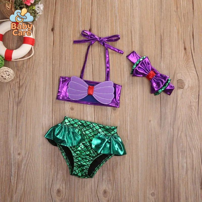 Maillot de bain bébé filles de 0 à 8 ans ensemble sirène