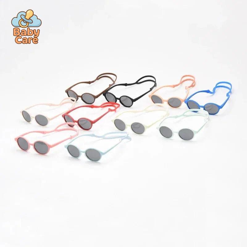 Lunettes de soleil bébé flexibles avec sangle UV400
