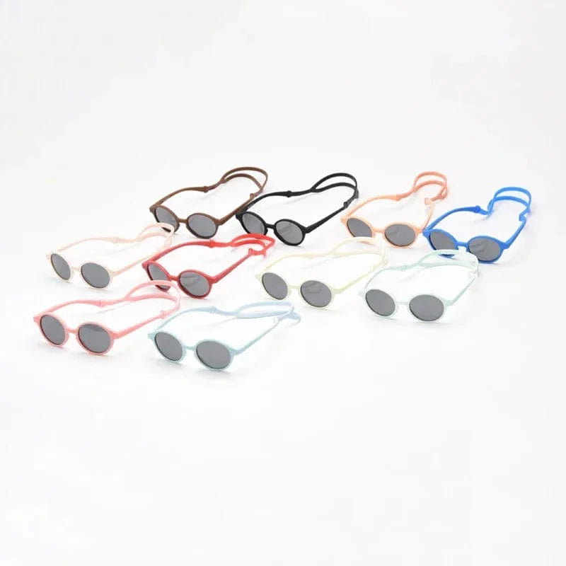 Lunettes de soleil bébé flexibles avec sangle UV400