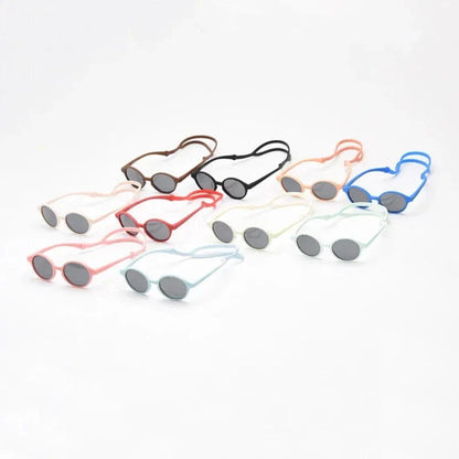 Lunettes de soleil bébé flexibles avec sangle UV400