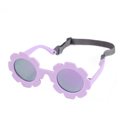 Lunettes de soleil tournesol pour bébé avec sangle