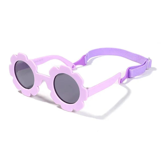 Lunettes de soleil tournesol pour bébé avec sangle